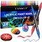 24 Colors Dual Tip Acrylic Paint Markers, Paint Pens Set with Brush Tip and Fine Tip For Fabric, Rock, Wood, Glass, Eggs, Scrapbook, DIY Crafts Making Art Supplies - Teacher Appreciation Gift